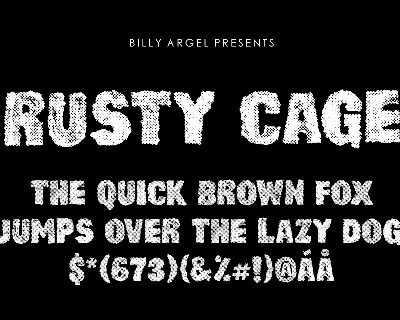 RUSTY CAGE PERSONAL USE font