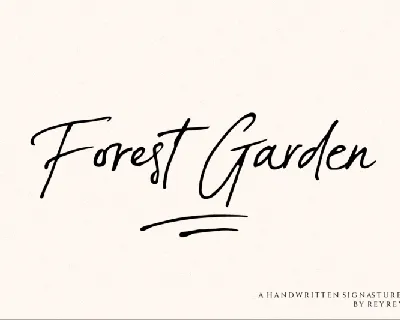 Forest Garden font