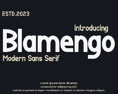 Blamengo font