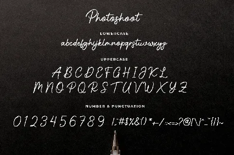 Photoshoot font