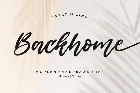 Backhome Modern Handdrawn font