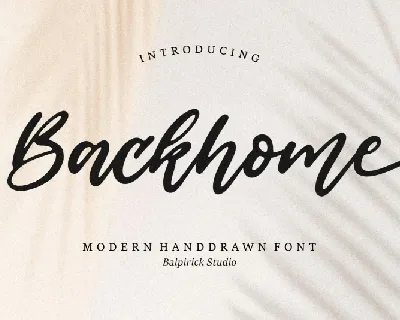 Backhome Modern Handdrawn font