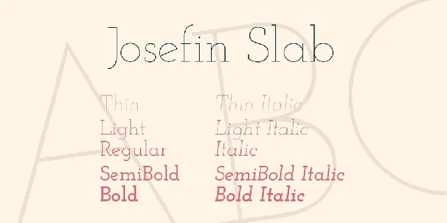 Josefin Slab font