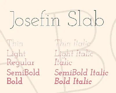 Josefin Slab font