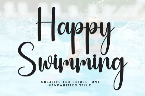 Happy Swimming Script font