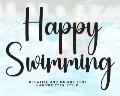 Happy Swimming Script font