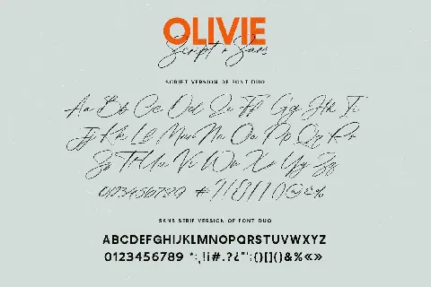 Olivie Duo font