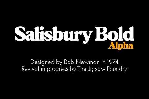 Salisbury Bold font