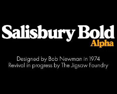 Salisbury Bold font