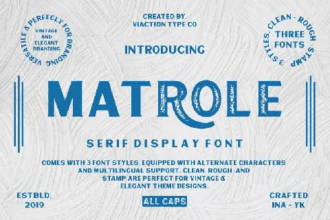 Matrole Display font