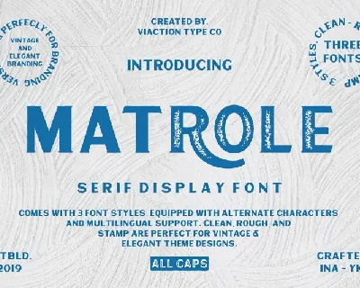 Matrole Display font