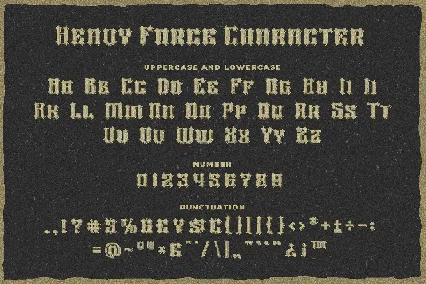 Heavy Force font