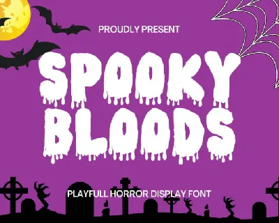 Spooky Bloods Display font
