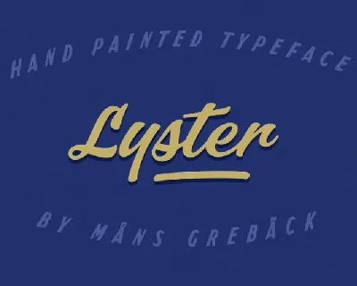 Lyster Hand Painted Brush Script font