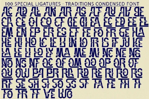 Traditions Condensed font