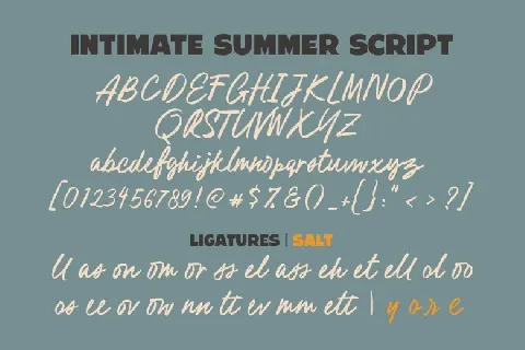 Intimate Summer Duo font