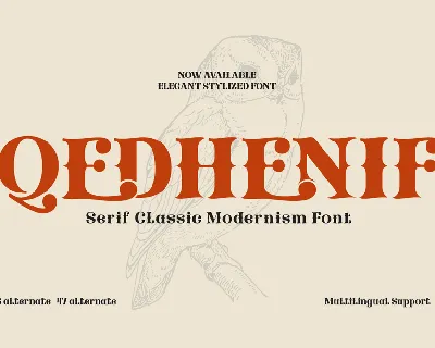 QEDHENIFtrial font