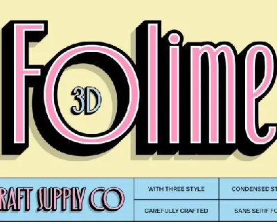 Folime 3D font