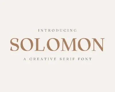 Solomon Serif Family font
