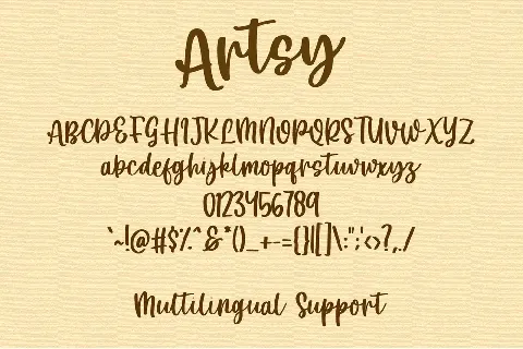 Artsy font