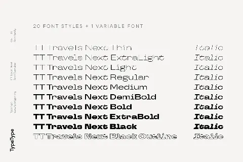 TT Travels Next Family font