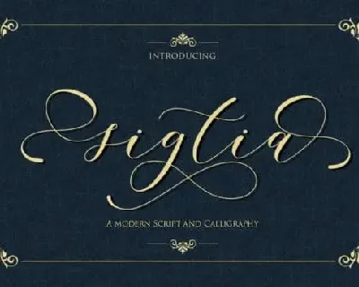 Sigtia Calligraphy font