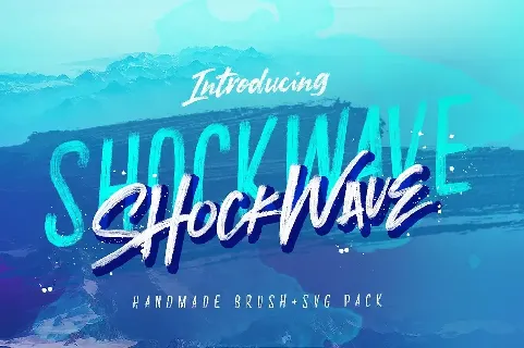 Shockwave Brush + SVG Pack font