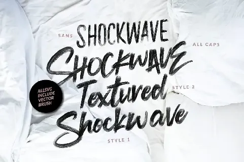 Shockwave Brush + SVG Pack font