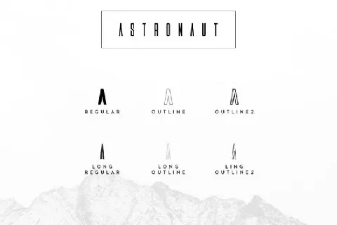 Astronaut Typeface font