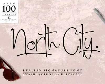 North City Script Free font