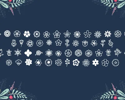 Flowery Illustration font