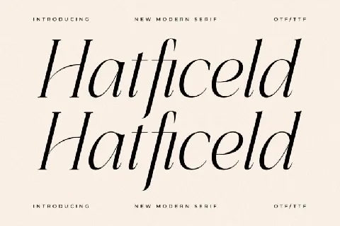 Hatficeld Typeface font