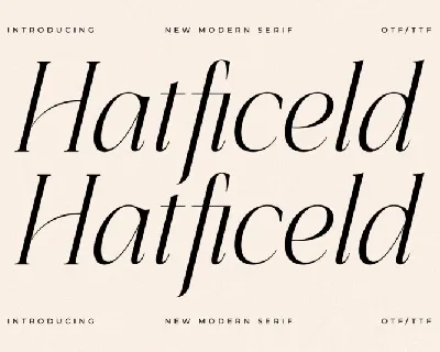 Hatficeld Typeface font