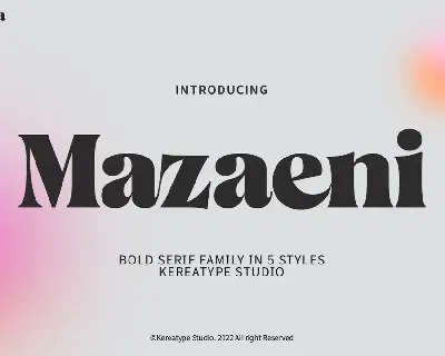 Mazaeni font