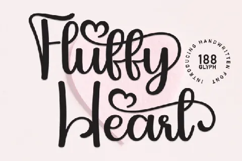 Fluffy Heart Script font