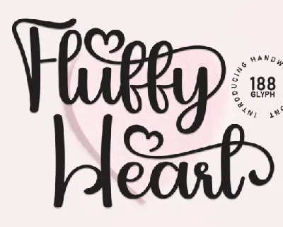 Fluffy Heart Script font