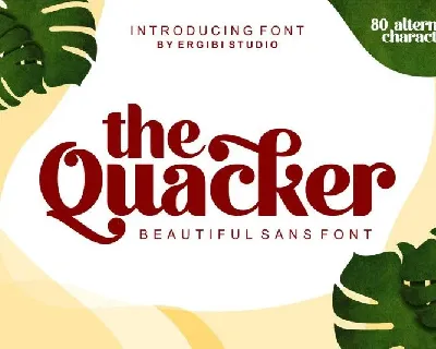 Quacker Sans Serif font