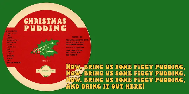 Christmas Pudding font