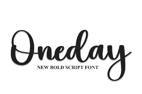 Oneday Script font