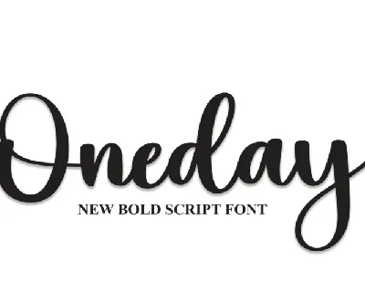 Oneday Script font