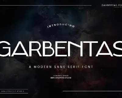 Garbentas font