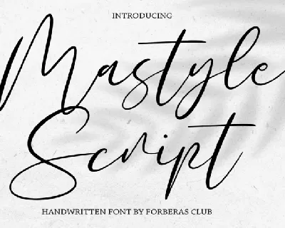 Mastyle Script font