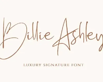 Billie Ashley Handwritten font