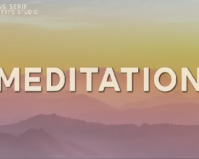 Meditation font