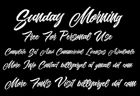 Sunday Morning font