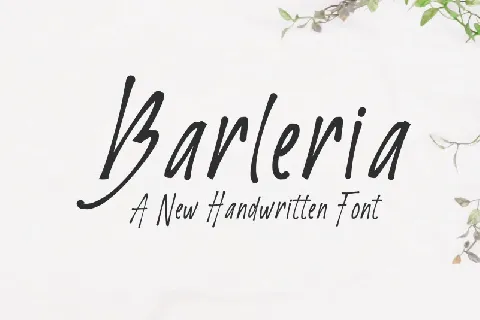 Barleria Script font