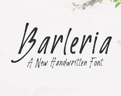 Barleria Script font