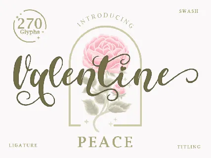 Valentine Peace - Personal Use font