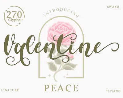 Valentine Peace - Personal Use font