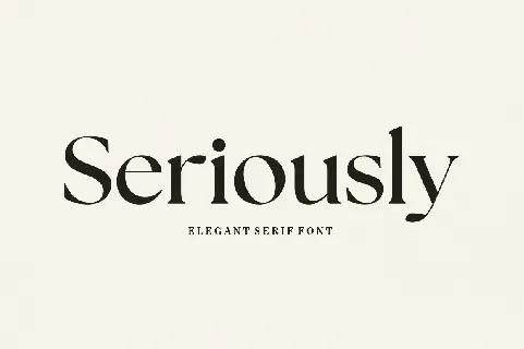 Seriously font